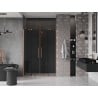 Mexen Velar Duo 160 cm Sliding Shower Door, Graphite, Brushed Copper - 871-160-000-42-65