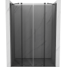 Mexen Velar Duo sliding shower door 140 cm, graphite, brushed gun gray - 871-140-000-42-66