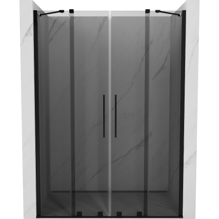 Mexen Velar Duo sliding shower door 140 cm, graphite, black - 871-140-000-42-70