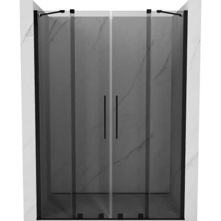 Mexen Velar Duo sliding shower door 150 cm, graphite, black - 871-150-000-42-70