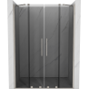 Mexen Velar Duo sliding shower doors 150 cm, graphite, brushed nickel - 871-150-000-42-97