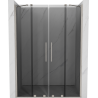 Mexen Velar Duo sliding shower door 160 cm, graphite, brushed nickel - 871-160-000-42-97