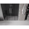Mexen Velar Duo sliding shower door 160 cm, graphite, brushed nickel - 871-160-000-42-97