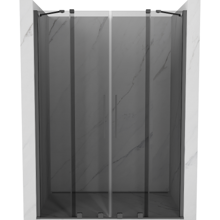 Mexen Velar Duo sliding shower door 150 cm, graphite, gun metal - 871-150-000-42-95