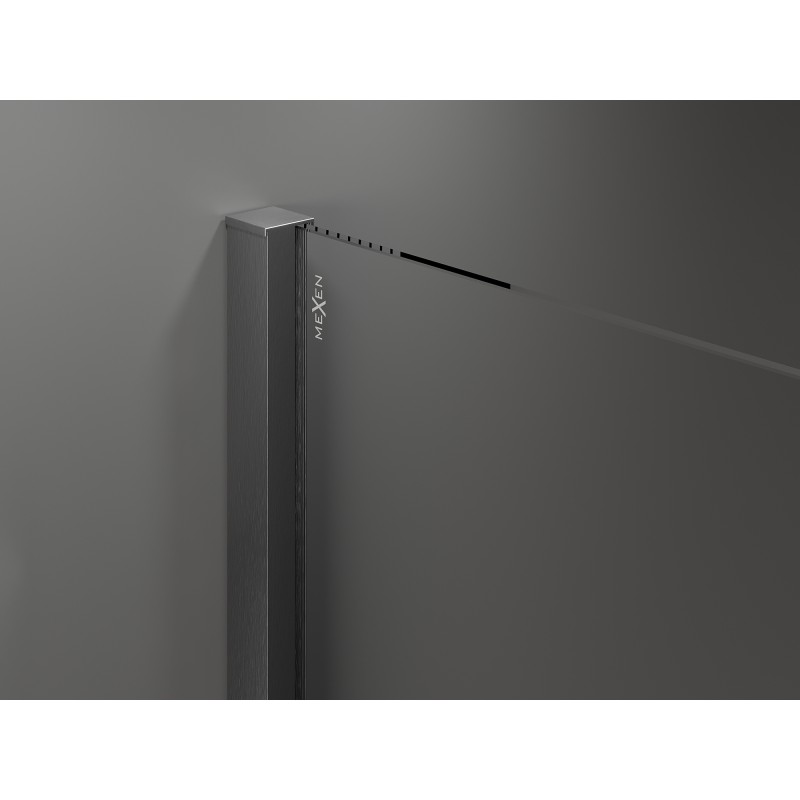 Mexen Velar Duo sliding shower doors 150 cm, graphite, brushed gun gray - 871-150-000-42-66