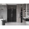 Mexen Velar Duo sliding shower door 160 cm, graphite, brushed nickel - 871-160-000-42-97