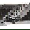 Mexen Velar L Duo sliding shower door 170 cm, graphite, brushed gold - 871-170-003-42-55