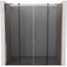 Mexen Velar L Duo Sliding Shower Doors 170 cm, Graphite, Rose Gold - 871-170-003-42-60