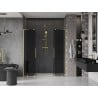 Mexen Velar L Duo sliding shower doors 200 cm, graphite, brushed gold - 871-200-003-42-55