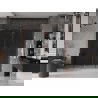 Mexen Velar L Duo sliding shower door 180 cm, graphite, rose gold - 871-180-003-42-60