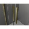 Mexen Velar L Duo sliding shower doors 200 cm, graphite, brushed gold - 871-200-003-42-55