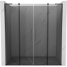 Mexen Velar L Duo 200 cm Sliding Shower Door, Graphite, Brushed Gun Gray - 871-200-003-42-66