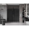 Mexen Velar L Duo 200 cm Sliding Shower Door, Graphite, Brushed Gun Gray - 871-200-003-42-66