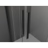 Mexen Velar L Duo 200 cm Sliding Shower Door, Graphite, Brushed Gun Gray - 871-200-003-42-66