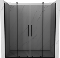 Mexen Velar L Duo sliding shower doors 170 cm, graphite, black - 871-170-003-42-70