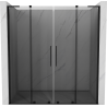 Mexen Velar L Duo 180 cm Sliding Shower Door, Graphite, Black - 871-180-003-42-70