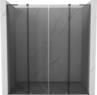 Mexen Velar L Duo 180 cm Sliding Shower Door, Graphite, Gun Metal - 871-180-003-42-95