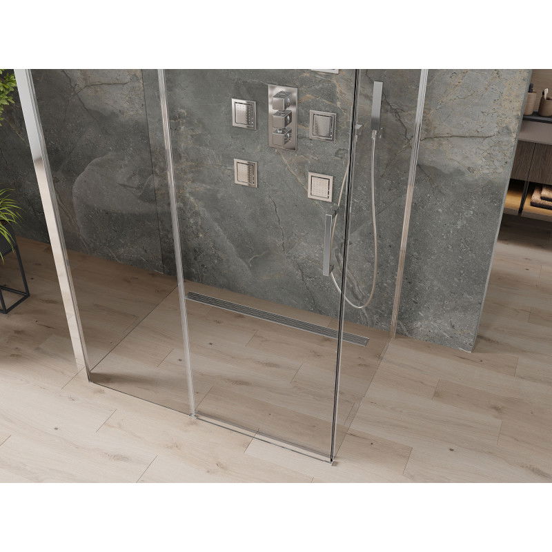 Mexen Omega-3S 3-wall shower cabin, sliding 130 x 90 cm, transparent, chrome - 825-130-090-01-00-3S