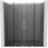 Mexen Velar L Duo sliding shower doors 180 cm, graphite, brushed nickel - 871-180-003-42-97