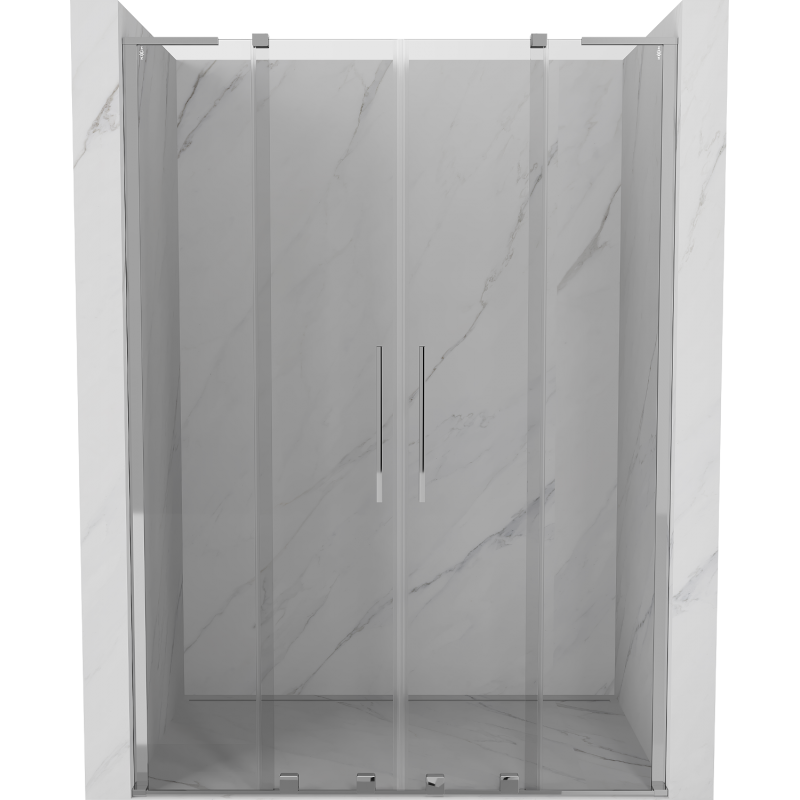 Mexen Velar L Duo sliding shower doors 150 cm, transparent, chrome - 871-150-003-02-01