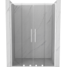 Mexen Velar L Duo sliding shower door 140 cm, transparent, white - 871-140-003-02-20