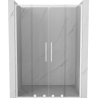 Mexen Velar L Duo 150 cm Sliding Shower Door, Transparent, White - 871-150-003-02-20
