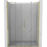 Mexen Velar L Duo sliding shower door 140 cm, transparent, gold - 871-140-003-02-50