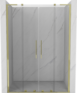 Mexen Velar L Duo sliding shower doors 140 cm, transparent, gold - 871-140-003-02-50