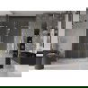 Mexen Velar L Duo sliding shower door 140 cm, transparent, brushed gold - 871-140-003-02-55
