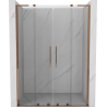 Mexen Velar L Duo sliding shower doors 140 cm, transparent, pink gold - 871-140-003-02-60