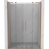 Mexen Velar L Duo sliding shower door 140 cm, transparent, brushed copper - 871-140-003-02-65