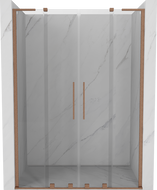 Mexen Velar L Duo sliding shower door 140 cm, transparent, brushed copper - 871-140-003-02-65