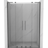 Mexen Velar L Duo Sliding Shower Door 150 cm, Transparent, Brushed Gun Gray - 871-150-003-02-66