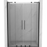 Mexen Velar L Duo sliding shower door 160 cm, transparent, black - 871-160-003-02-70