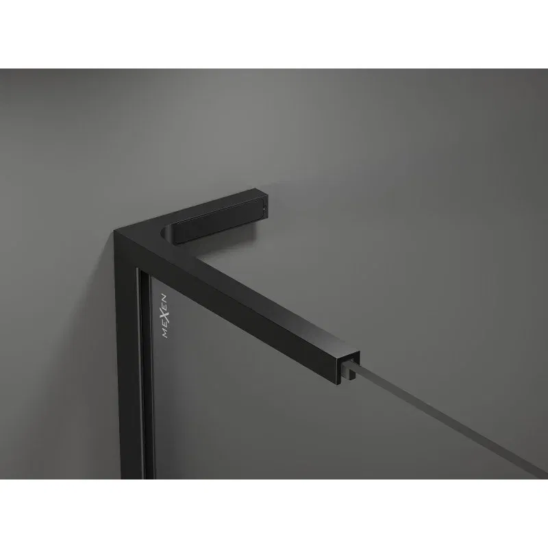 Mexen Velar L Duo Sliding Shower Door 150 cm, Transparent, Black - 871-150-003-02-70