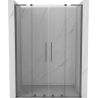 Mexen Velar L Duo Sliding Shower Door 140 cm, Transparent, Gun Metal - 871-140-003-02-95