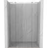 Mexen Velar L Duo sliding shower door 140 cm, transparent, brushed nickel - 871-140-003-02-97