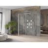 Mexen Omega-3S 3-wall shower cabin, sliding 140 x 100 cm, transparent, chrome - 825-140-100-01-00-3S
