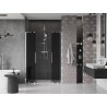 Mexen Velar L Duo Sliding Shower Door 150 cm, Graphite, Chrome - 871-150-003-42-01