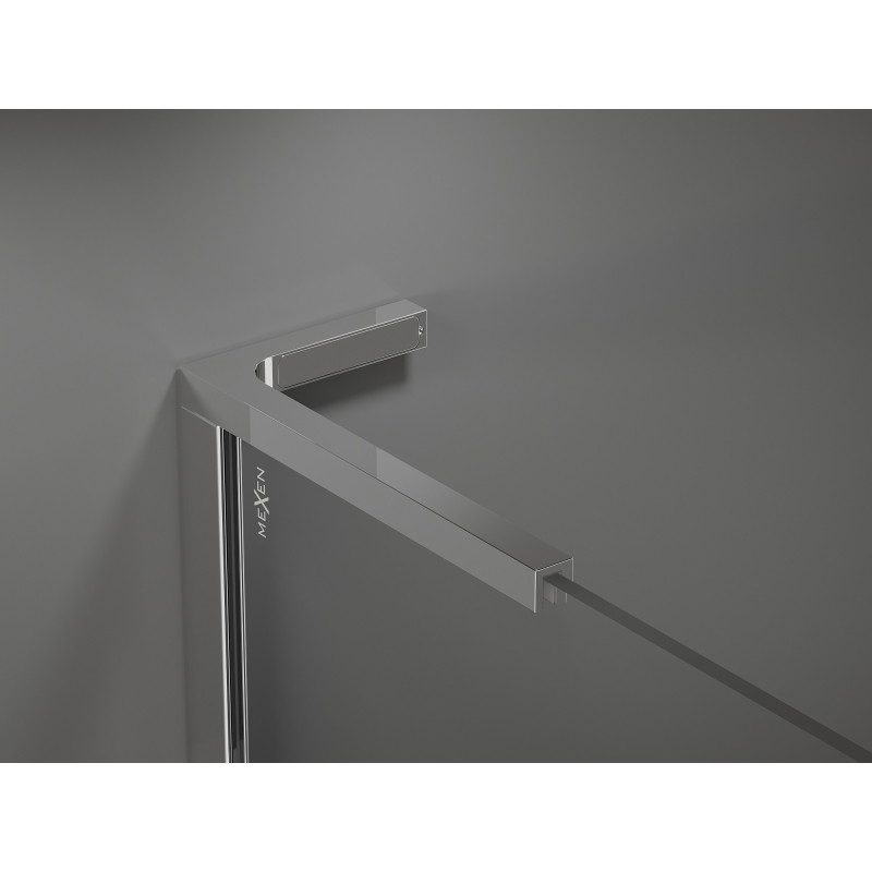 Mexen Velar L Duo Sliding Shower Door 150 cm, Graphite, Chrome - 871-150-003-42-01