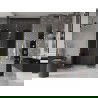 Mexen Velar L Duo sliding shower door 140 cm, graphite, gold - 871-140-003-42-50