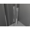 Mexen Velar L Duo Sliding Shower Door 150 cm, Graphite, Chrome - 871-150-003-42-01