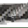 Mexen Velar L Duo sliding shower door 140 cm, graphite, brushed gold - 871-140-003-42-55