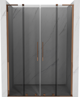 Mexen Velar L Duo Sliding Shower Doors 150 cm, Graphite, Rose Gold - 871-150-003-42-60