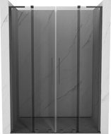 Mexen Velar L Duo sliding shower doors 140 cm, graphite, brushed gun gray - 871-140-003-42-66