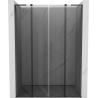 Mexen Velar L Duo sliding shower doors 150 cm, graphite, brushed gun gray - 871-150-003-42-66