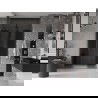 Mexen Velar L Duo sliding shower doors 140 cm, graphite, brushed gun gray - 871-140-003-42-66