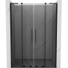 Mexen Velar L Duo sliding shower doors 140 cm, graphite, black - 871-140-003-42-70