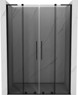Mexen Velar L Duo Sliding Shower Door 140 cm, Graphite, Black - 871-140-003-42-70