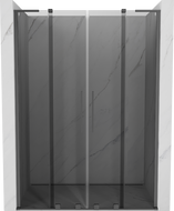 Mexen Velar L Duo 140 cm Sliding Shower Door, Graphite, Gun Metal - 871-140-003-42-95